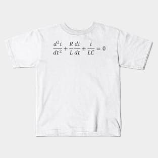 RLC Circuit, Differential Equation - Electrical Engineering Basics Kids T-Shirt